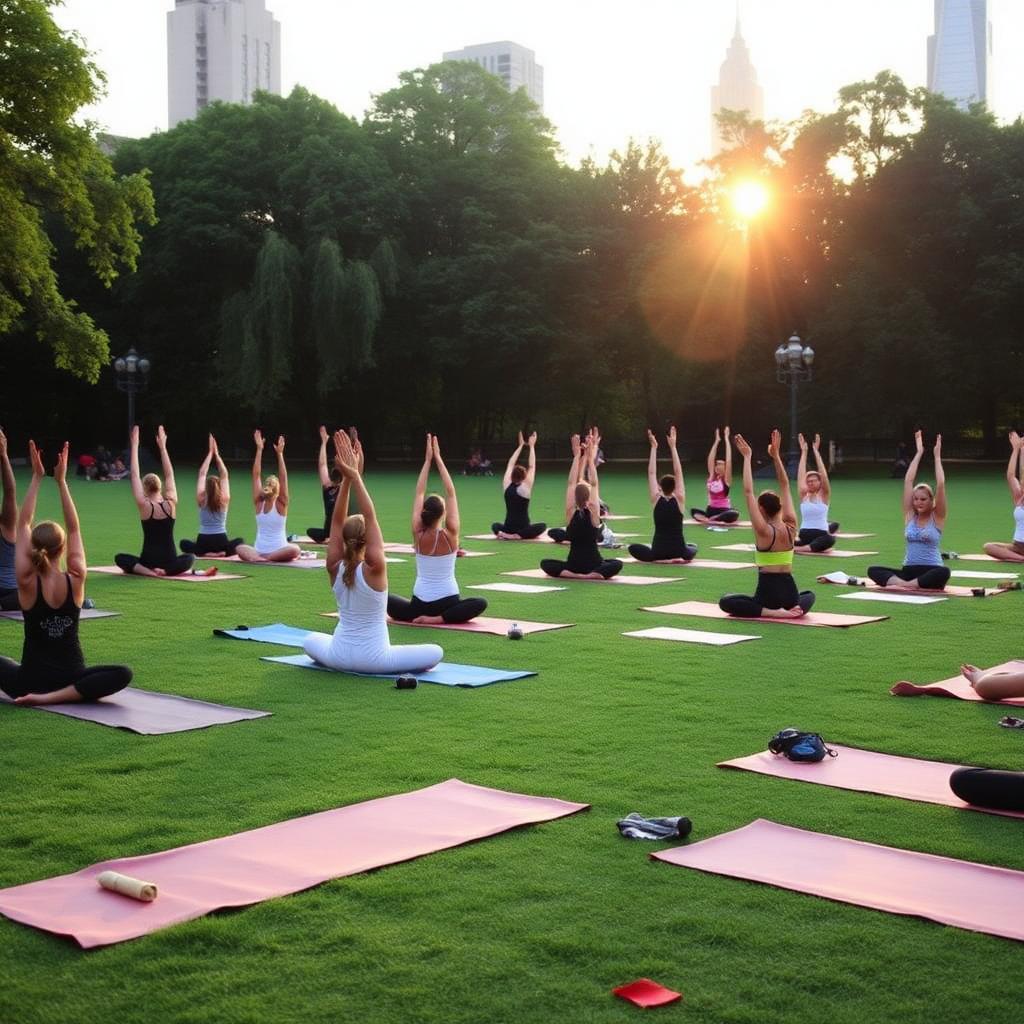 Summer on the Hudson North Park Yoga — Free Events event at Riverside Park, Manhattan